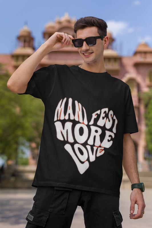 Manifest Your Love Printed Oversized T-shirt